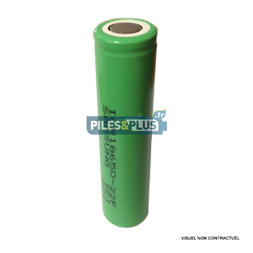 Batterie LIR18650 - 3,7V Li-ion SAMSUNG - tête plate sans PCB