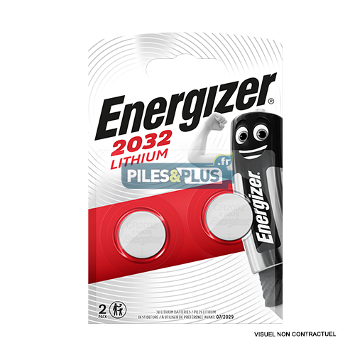 Pile Bouton CR2032 - Lithium Energizer 3V - par 2