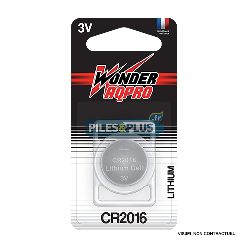 Pile Bouton CR2016 - Lithium 3V Wonder