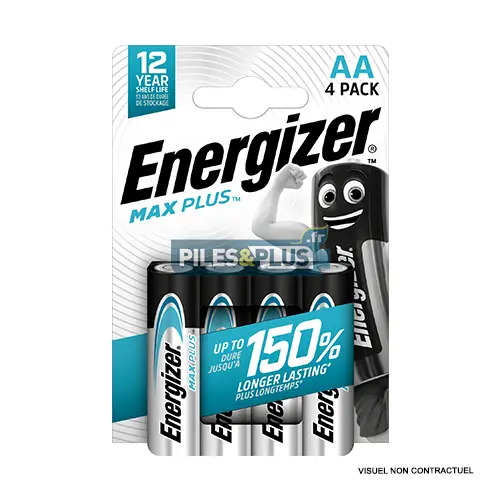 Pile AA LR6 1.5V Alcaline Max plus Energizer - Par 4