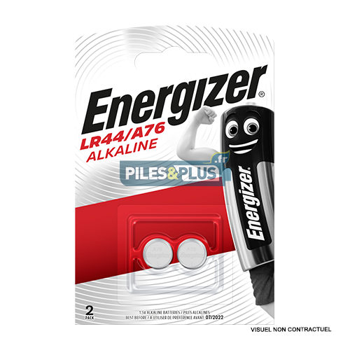 Pile bouton LR44 - V13GA - A76 pile Alcaline 1,5V Energizer - par 2