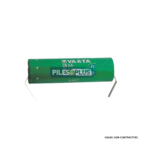 Pile CR AA - lithium 3V Varta - Sortie languettes