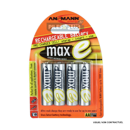 Piles rechargeables AA 2100 mAh Ansmann - par 4