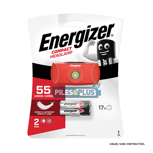 Lampe frontale Energizer 2 LED - 55LM - 2 AAA