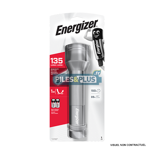 Lampe Torche 5 LED Energizer métal - 2 LR6 AA