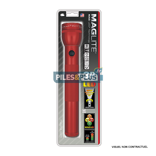 Lampe torche Maglite LED 3D rouge - ML3 - 31,3cm - LED 3W