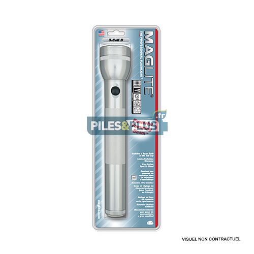 Lampe torche Maglite 3D - ML3 - Argent - 31cm