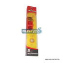 Bloc Multiprises 5 prises secteur + interrupteur - JAUNE