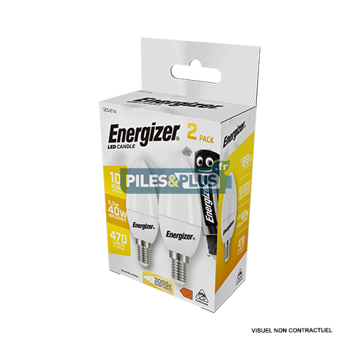 Ampoule LED Flamme E14 470lm 5.5W/40W Energizer BL2
