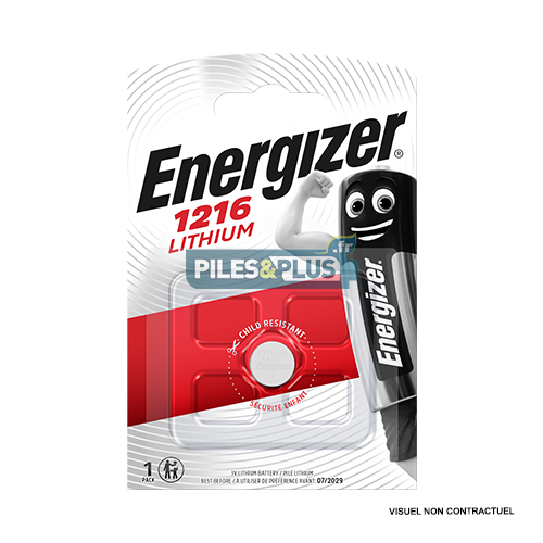 [EN610379] Pile Bouton CR1216 - Lithium 3V Energizer