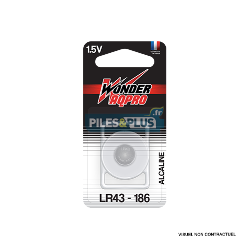 [WPLR43] Pile LR43/186 - Alcaline 1.5V Wonder