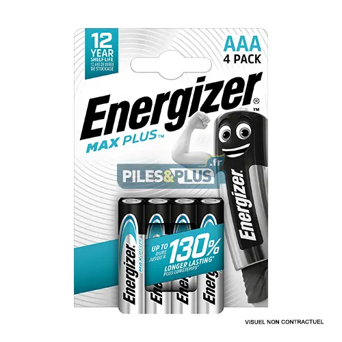 [EN630900] Pile AAA LR03 1.5V Alcaline Max plus Energizer - Par 4