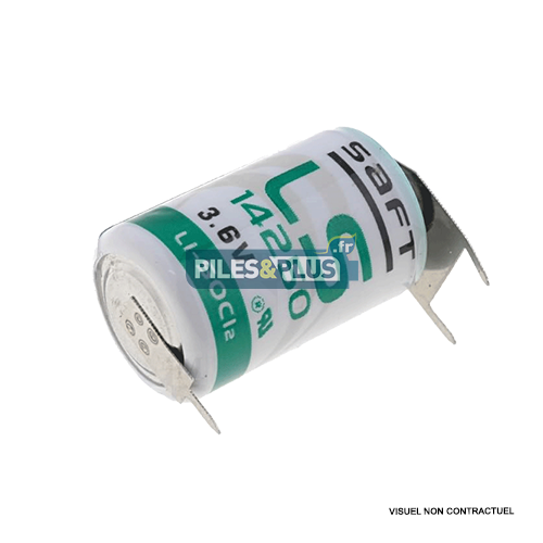 [OELSH3PF] Pile SAFT LS14250 1/2 AA 3,6V - lithium industriel - picots 2/1