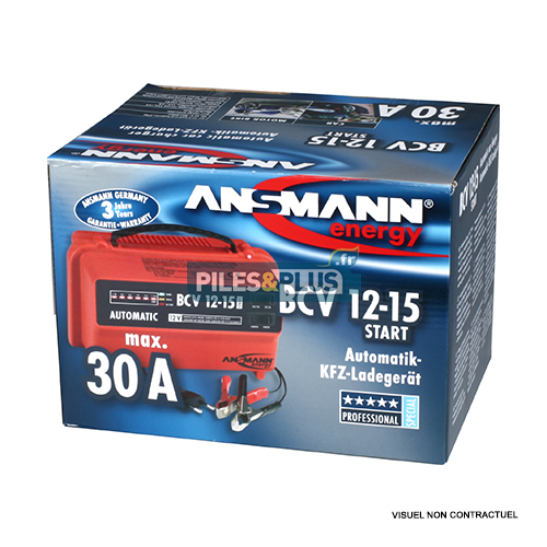 [AN07372] Chargeur de batterie au plomb automatique BCV 12-15 Ansmann