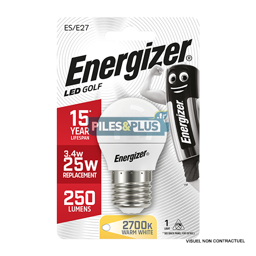 [PO8693] Ampoule LED Sphérique E27 250lm 3.4W/25W Energizer BL1