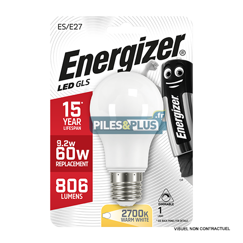 [PO10272] Ampoule LED Standard E27 806lm 9.2W/60W Energizer BL1