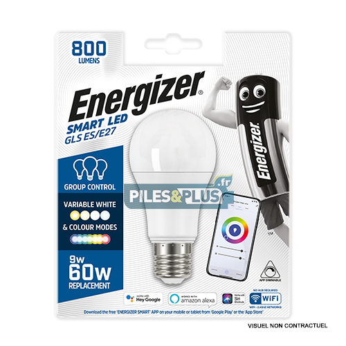 [PO17162] Ampoule Smart LED Standard E27 800lm 9W/60W Energizer BL1