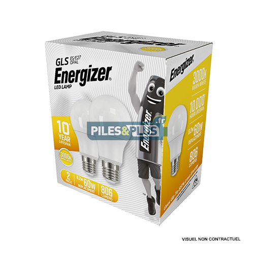 [PO16710] Ampoule LED Standard E27 806lm 8.2W/60W Energizer BL2